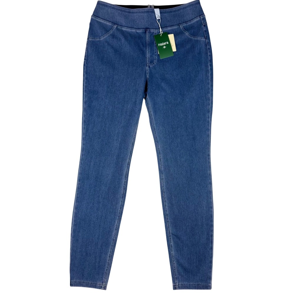 Halara Flex High Waisted Pocket Denim Legging Stretch Women L Athleisure NWT